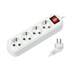 Удлинитель Smartbuy 4 гнезда 2 метра, 16А/3,5кВт с заземлением и выключателем