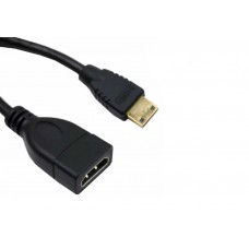 Кабель-переходник HDMI/F-HDMI/M mini, 15 см. Кабель-переходник HDMI/F-HDMI/M mini, 15 см.