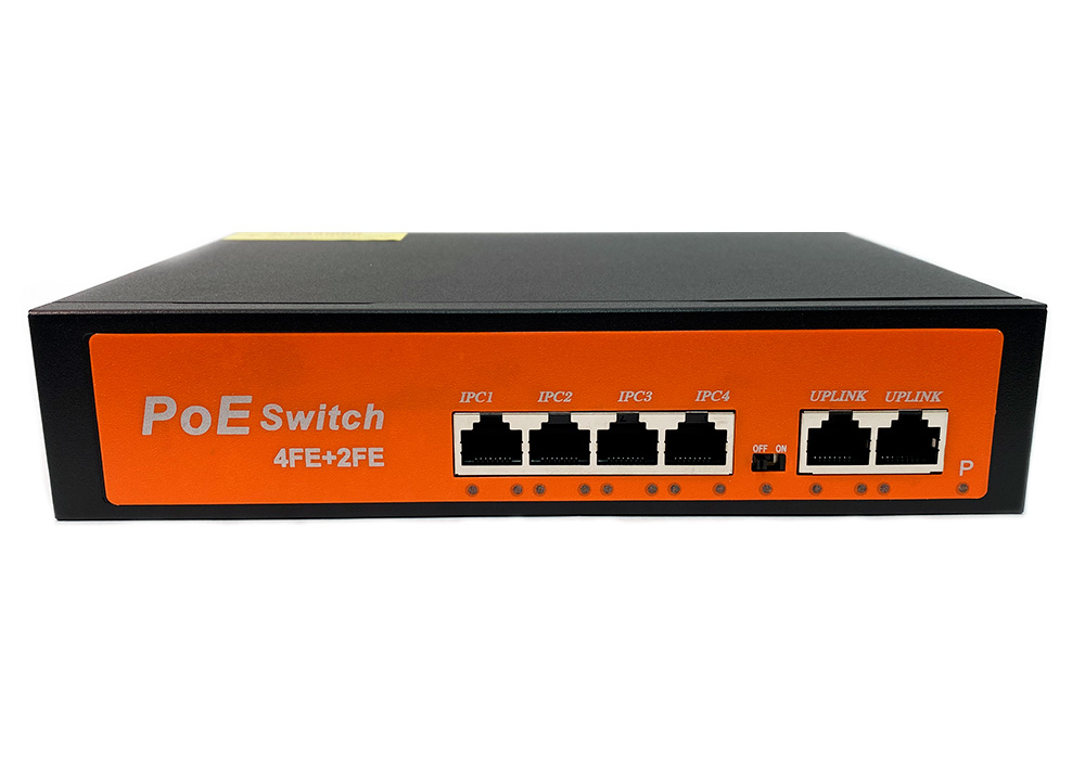 Мощный коммутатор POE B125X: 4 порта (4POE+2FE) для быстрой передачи данных
