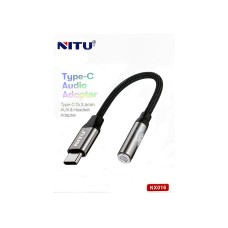 Переходник-адаптер Type C-AUX 3.5 мм. NITU NX016