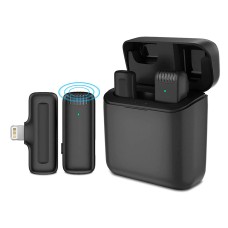 Микрофон петличный беспроводной J11 для iPhone с зарядным боксом